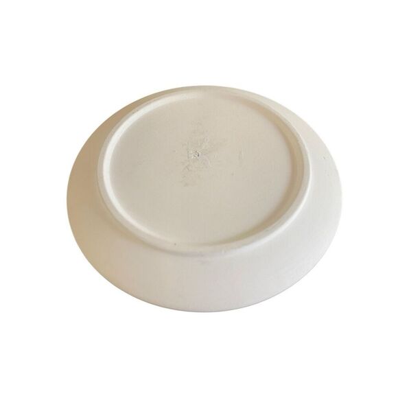 Hand painted Trinket tray abstract colors orange blue floral - Picture 5 of 5